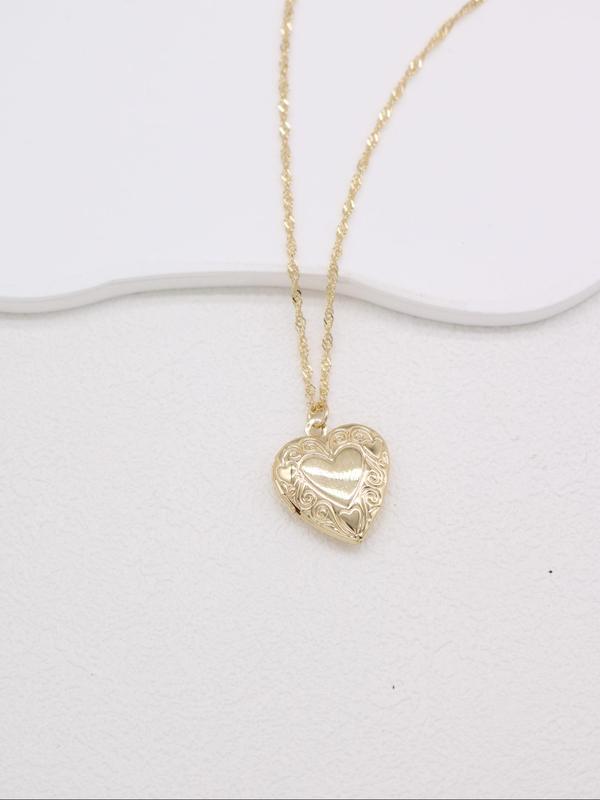 Heart Shaped Pendant Necklace for Women,  Fashion Jewelry for Party, Daily Clothing Decor, Trendy All-match & Exquisite Jewelry for Birthday Gift