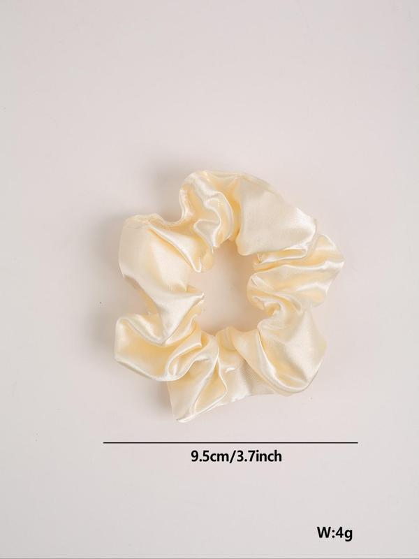 Mixed Color Ruched Design Hair Scrunchies, Elegant High Stretch Hair Tie for Women & Girls, Minimalist Headwear Suitable for Daily and Casual Party