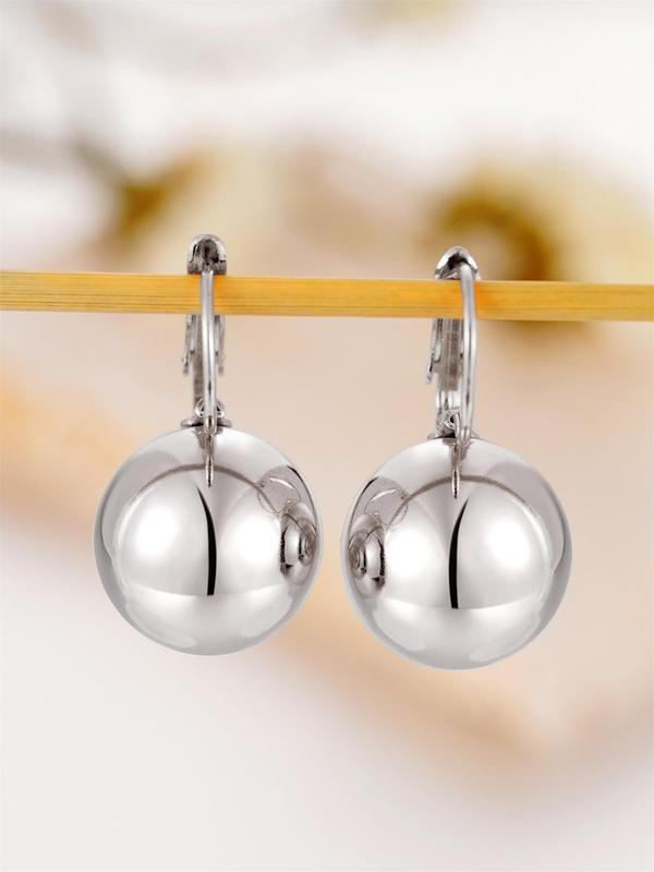 Minimalist Elegant Ball Design Dangle Earrings, Fashionable Dangle Earrings for Women & Girls, Trendy All-match & Exquisite Jewelry for Birthday Gift