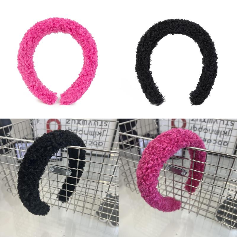 Headband for Washing Face,Spa Facial Headbands, Soft Cute Wool Lamb Hairband for Skincare Makeup Women Girls Shower Makeup Mask Non Slip Thick Thin