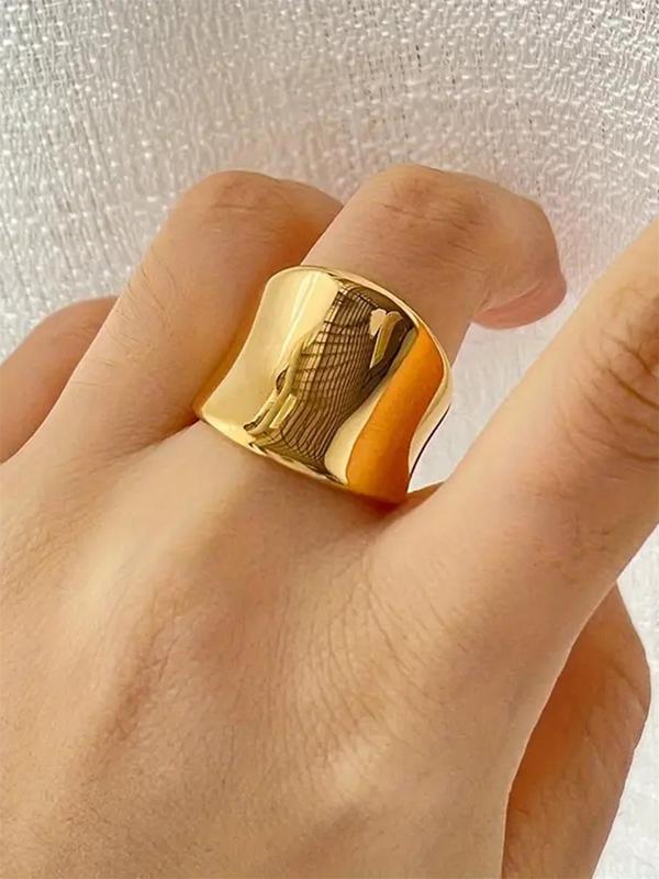 Fashionable Geometric Design Ring, Elegant Jewelry for Women for Party, Daily Clothing Decor, Trendy All-match & Exquisite Jewelry for Birthday Gift