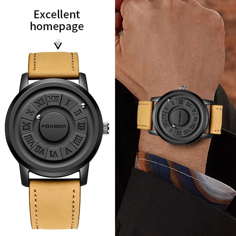 FOXBOX New Concept Design Magnetic Roman Numeral Unisex Fashion Watch