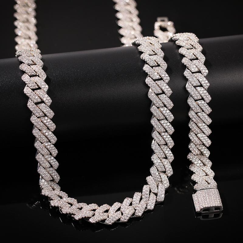 CDM-lced Out 4MM   13MM   15MM   18MM   20MM CubanLink Necklace and Bracelets For Men And Women ,ThickMiami Link Chains Hip HopJewelry   New bracelets ,Necklace giftidea