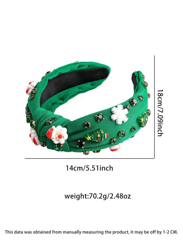 Christmas Themed Headband, Rhinestone Decorated Hair Hoop, Fashionable Hair Accessories for Women & Girls, Cute Lovely Hairwear for Daily Used