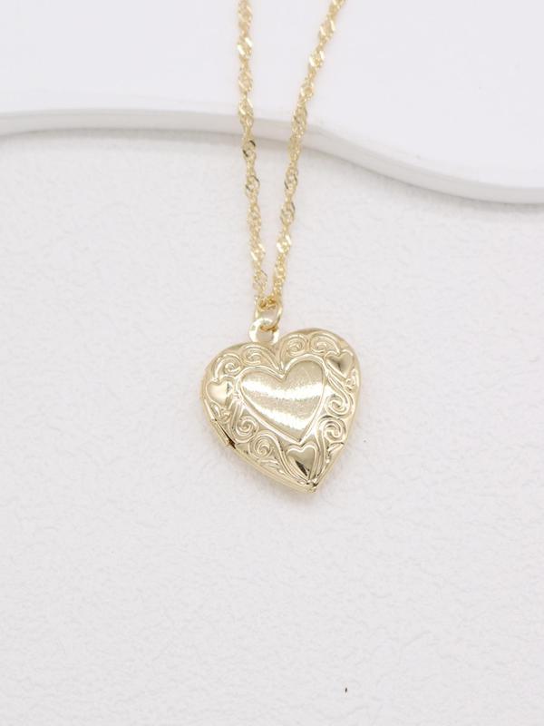 Heart Shaped Pendant Necklace for Women,  Fashion Jewelry for Party, Daily Clothing Decor, Trendy All-match & Exquisite Jewelry for Birthday Gift