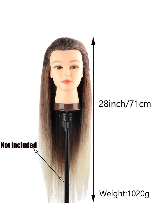 28 Inch Long Synthetic Hair Wig, Hairdressing Head with 10 Combs, Free Clamp and Dity Set, Professional Hair Styling Head for Braiding