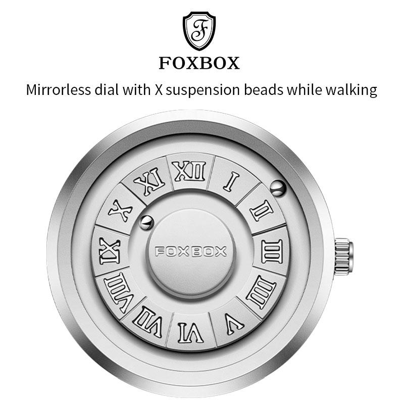 FOXBOX New Concept Design Magnetic Roman Numeral Unisex Fashion Watch