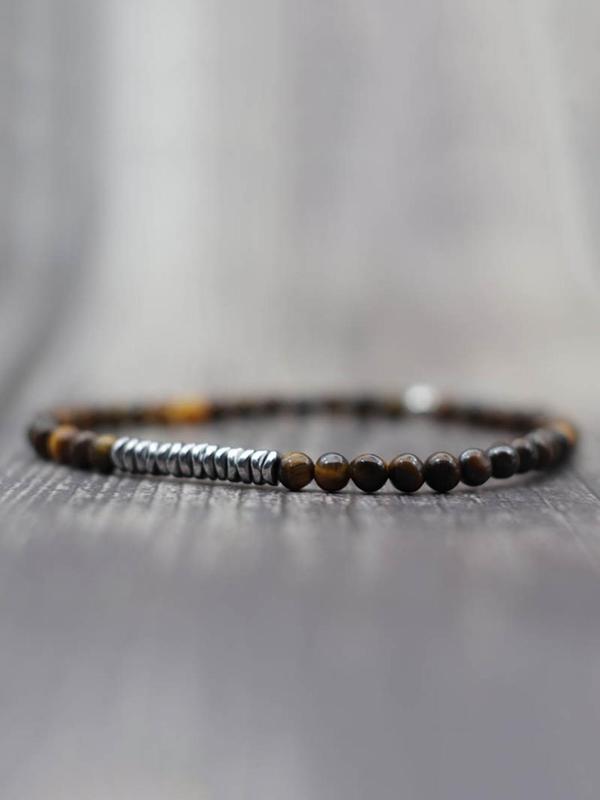 Men's Boho Style Beaded Bracelet, Fashion Minimalist Matching Bracelet, Trendy All-match Vintage Jewelry As Birthday Gift for Men for Daily Decor