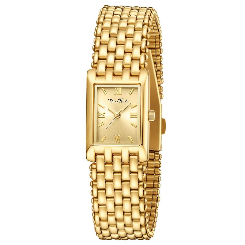 Diaofendi Small Gold Watches for Women Vintage Ladies Quartz Wrist Watches Stainless Steel Band Womens Gold Watch Luxury Bracelet Tools Included