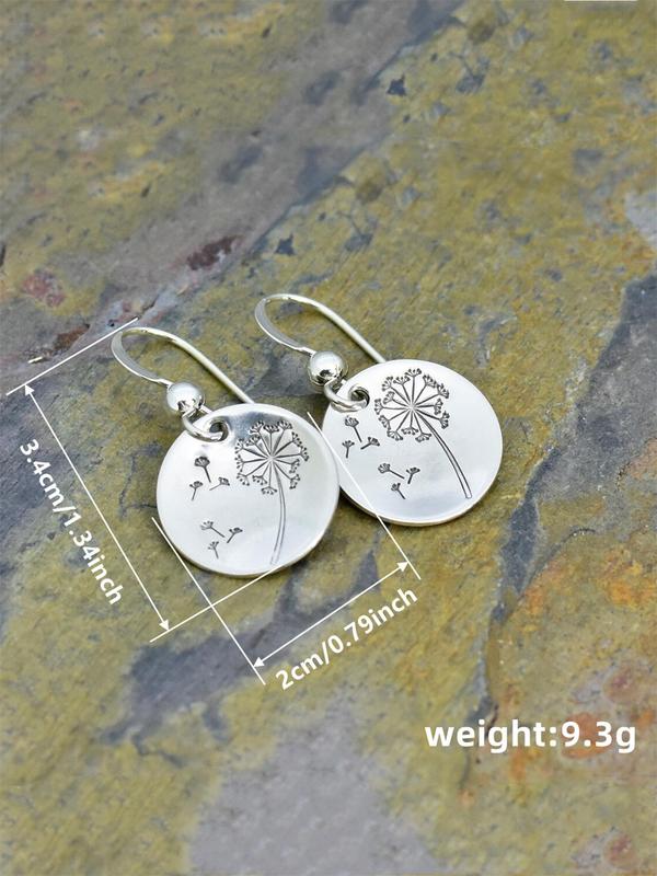 Round Shaped Dangle Earrings, 1 Pair Fashionable Jewelry for Women for Party, Daily Clothing Decor, Trendy All-match & Exquisite Jewelry for Birthday Gift