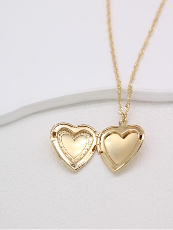 Heart Shaped Pendant Necklace for Women,  Fashion Jewelry for Party, Daily Clothing Decor, Trendy All-match & Exquisite Jewelry for Birthday Gift