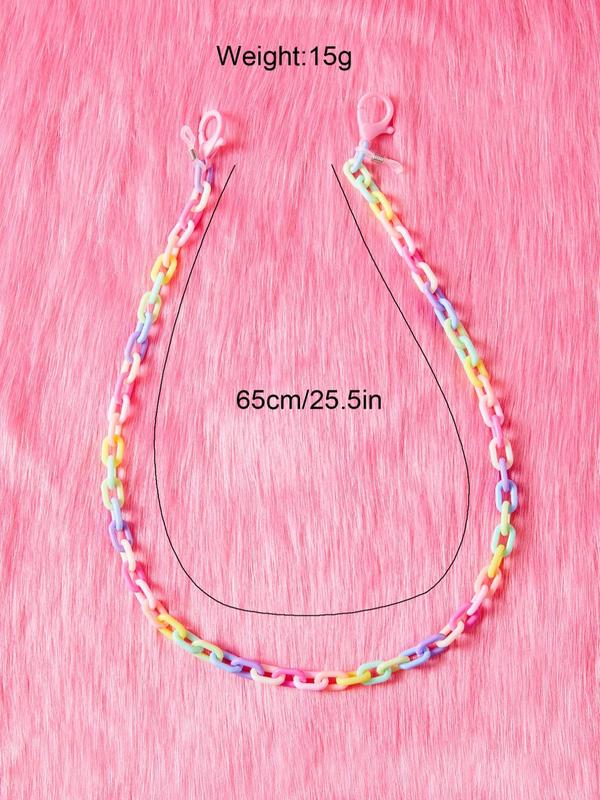 Women's Fashion Chain Decorated Eyeglass Holder, Casual Trendy Eyeglass Hanger, Fashionable Eyeglass Accessories for Women & Girls