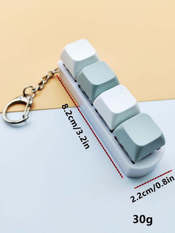 Colorblock Keyboard Button Design Keychain, Novelty Keychain for Women & Men, Cute Keychain for Bag & Key Decoration