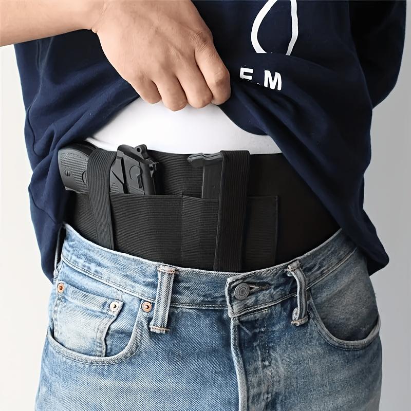 Universal Concealed Abdominal Belt Holster - Compatible with G-series, Luger, M&P Shield, Sig Sauer, Beretta, 1911, and More, Left and Right Hand, with Magazine Bag for Women and Men