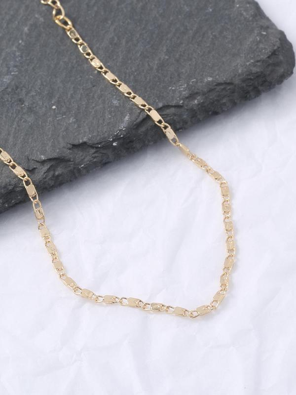 Women's Elegant Minimalist Chain Anklet,  Trendy Chain Anklet, Chic All-match Vintage Jewelry for Summer Beach Vacation Decor