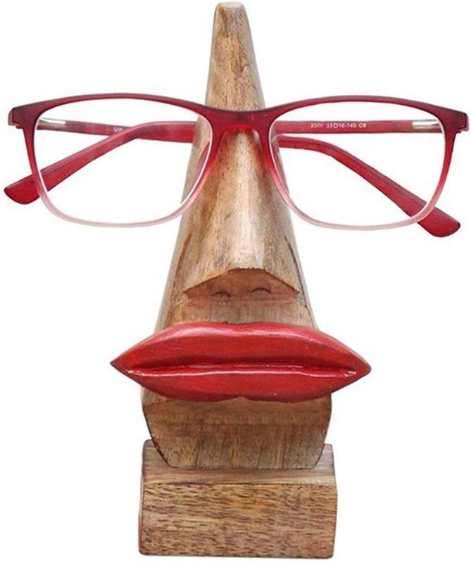 Quirky Wooden Nose Shaped Eyeglass Spectacle Holder Display Stand Home Decorative Gift Home Décor