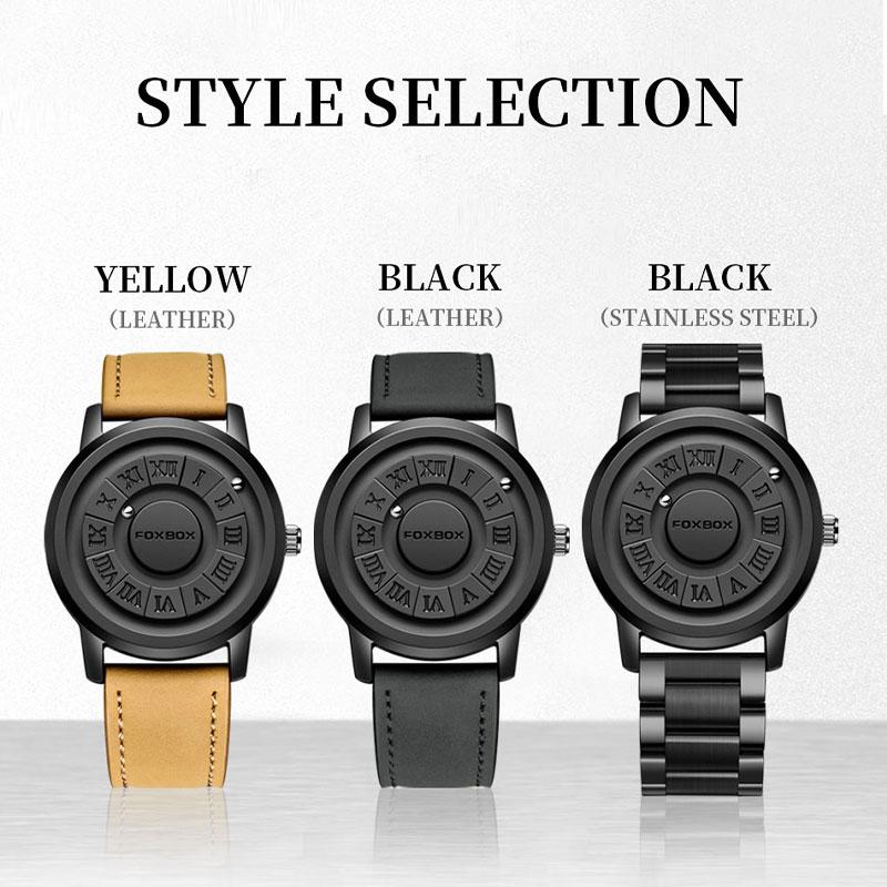 FOXBOX New Concept Design Magnetic Roman Numeral Unisex Fashion Watch