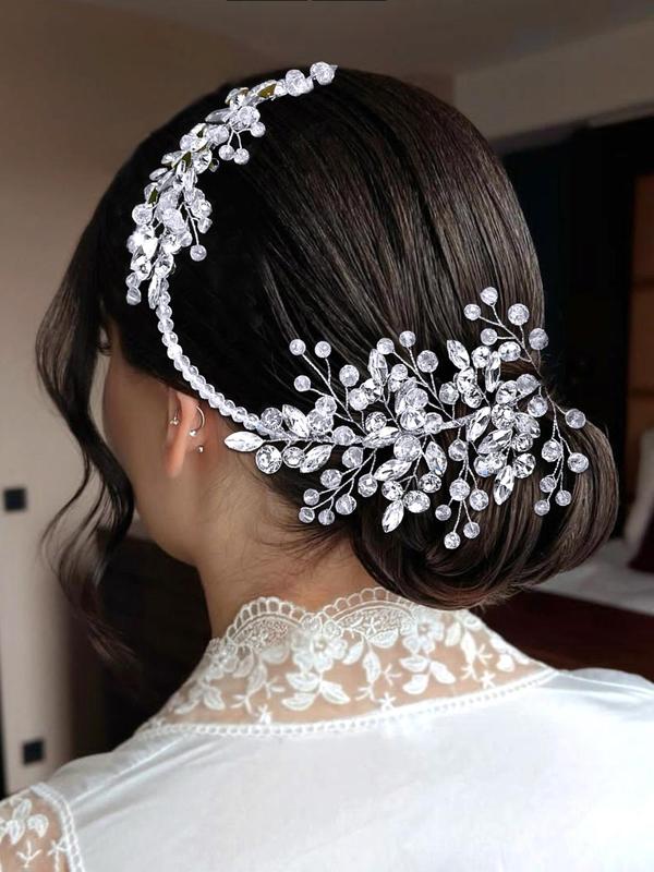 Artificial Crystal Decorated Bridal Headband, Elegant Rhinestone Decorated for Wedding Bridal Party Formal Occasions, Fashion Hair Accessories for Women