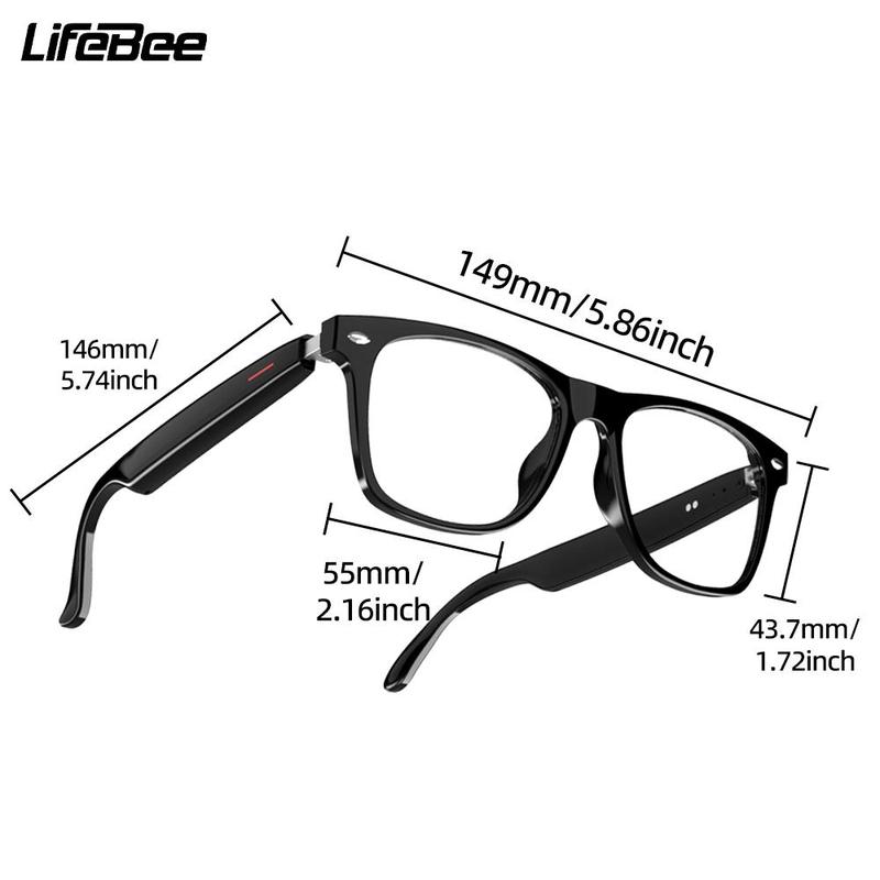 LFEBEE Smart Glasses for Fall, 1 Count Wireless-compatible Smart Glasses with Voice Control, UV Protective Glasses for Outdoor Sports, Smart Glasses