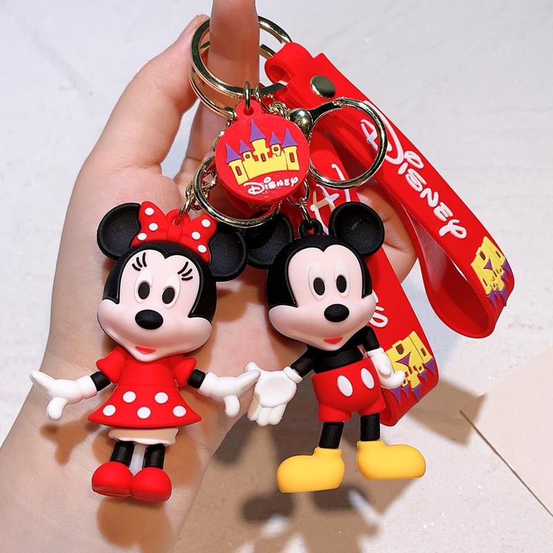 Cute Cartoon Design Portable Keychain, Cute Car Key Pendant, Car Key Ornament, Car Interior Decoration, Car Accessories for Women & Men Gift