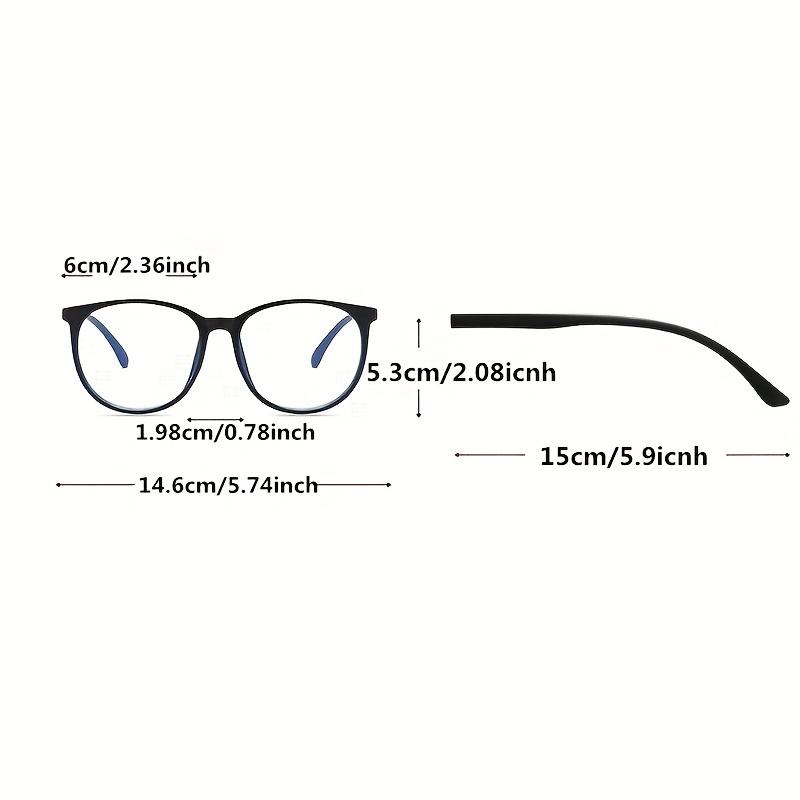 1 Pair Gaming Glasses - Fashion Oversized Round Frame Blue Light Blocking Clear Lens Glasses - For Women - Suitable for Gaming, Computer Use & Reading - Perfect Gift for Gamers & Office Workers