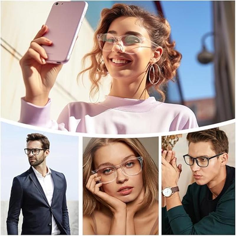 2 Pack Blu-ray Glasses Men Woman -- Lightweight Eyeglasses For Men Women -- Glasses for Computer Gaming, Fashion Lightweight glasses for Office work Daily wear Social Gathering, Eyeglasses, Eyestrain