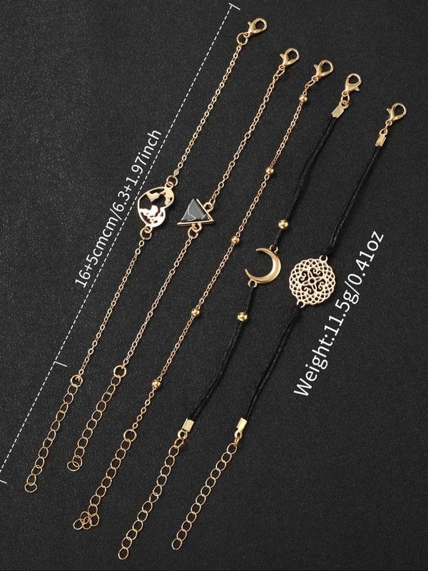 Women's Fashion Round Dial Quartz Watch & Bracelet Set, 2024 New Style Watch Set for Party, Trendy All-match & Exquisite Watch Set for Birthday Gift without Box