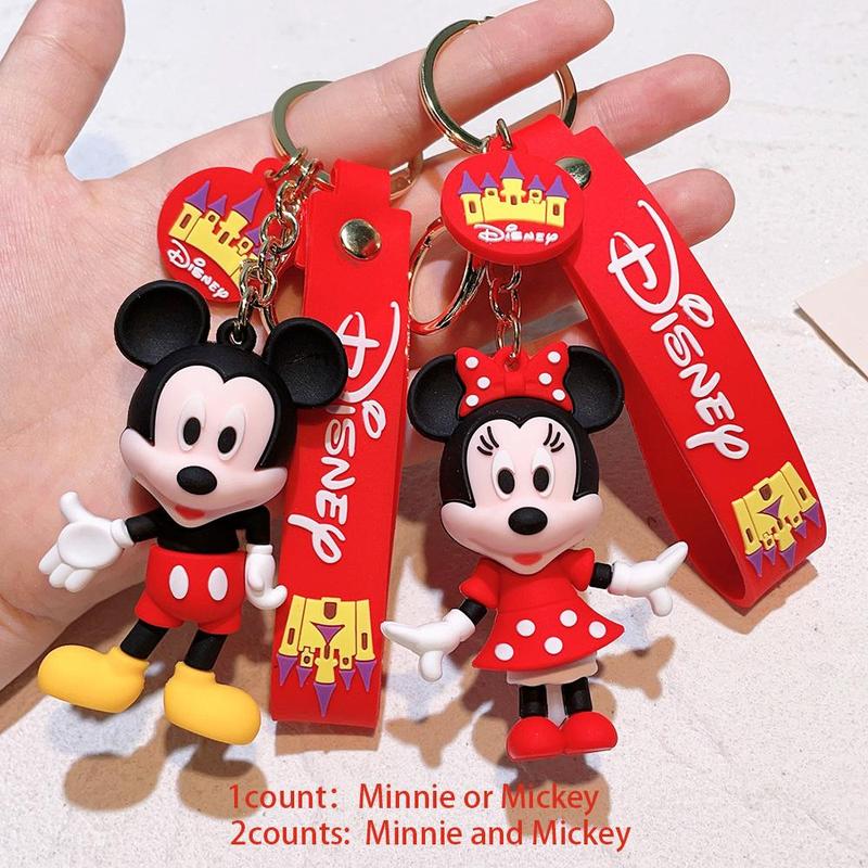 Cute Cartoon Design Portable Keychain, Cute Car Key Pendant, Car Key Ornament, Car Interior Decoration, Car Accessories for Women & Men Gift