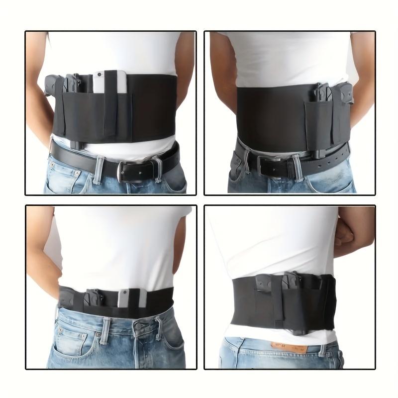 Universal Concealed Abdominal Belt Holster - Compatible with G-series, Luger, M&P Shield, Sig Sauer, Beretta, 1911, and More, Left and Right Hand, with Magazine Bag for Women and Men