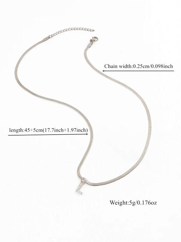 Fashion Letter Detail Pendant Necklace for Women, 2024 Fall Fashion Matching Chain Necklace Jewelry As Gift for Her for Party, Daily Clothing Decor, Trendy All-match & Exquisite Jewelry for Birthday Gift