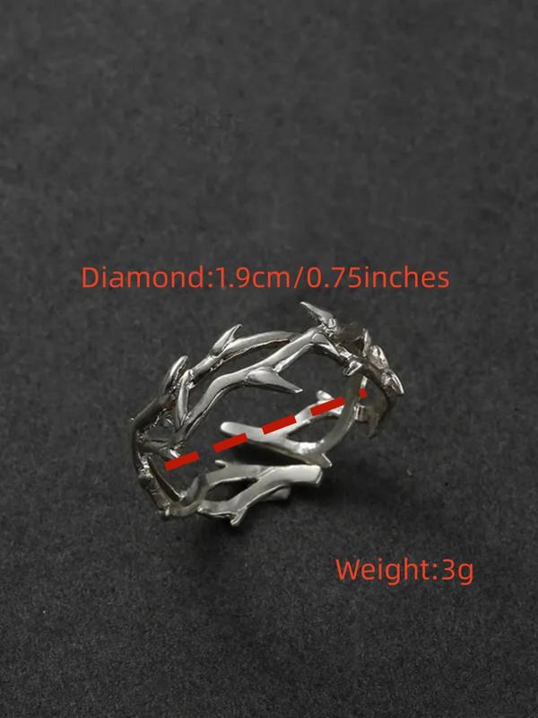 Exaggerated Irregular Thorn Design Cuff Ring for Proposal, Adjustable Opening Rings Jewelry, Fashion Jewelry Accessories for Men & Women, Gifts for Girlfriends and Boyfriends, Ideas Gifts