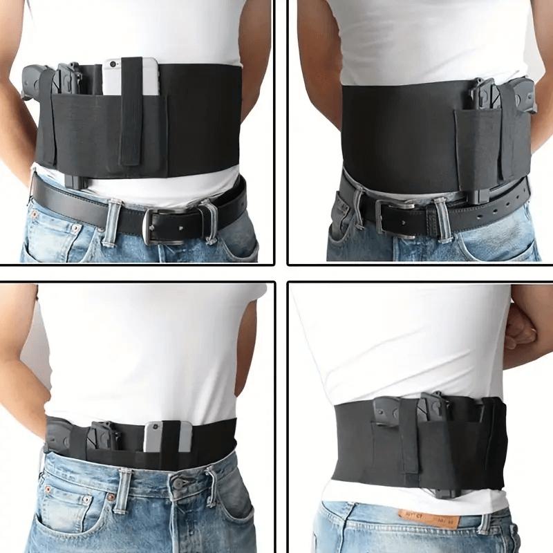 Universal Concealed Abdominal Belt Holster - Compatible with G-series, Luger, M&P Shield, Sig Sauer, Beretta, 1911, and More, Left and Right Hand, with Magazine Bag for Women and Men