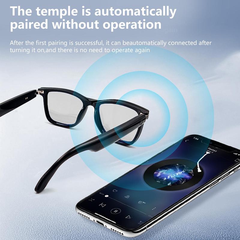 Smart Glasses, Wireless Sun Proof Audio Bluetooth-compatible Glasses, Riding Travel Office Fishing Wireless BT Eye Protective Audio Sunglasses