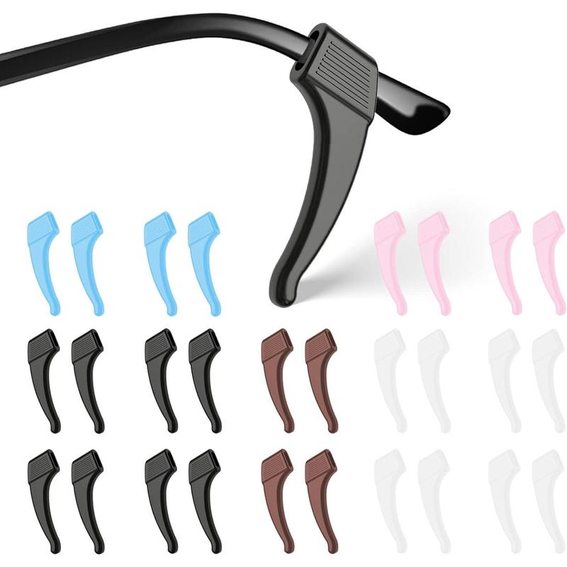 Anti-Slip Eyeglass Ear Grips Hook Comfortable Silicone Elastic Eyeglasses Temple Tips Sleeve Retainer-For Eyewear Sunglasses Spectacles Glasses, Sports Eyeglasses 14 Pairs