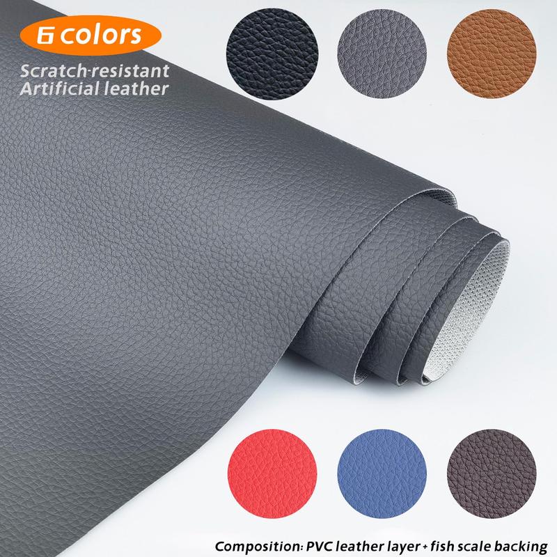 50cmx150cm Artificial Leather Lychee Pattern Scratch-Resistant And Wear-Resistant Soft Waterproof PVC Leather Suitable For DIY Sofa Leather Stool Wallet Without self-adhesive