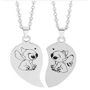 New Friends Girlfriend Friendship Stainless Steel Stitch Love Couple Necklace Love Stitch Necklace