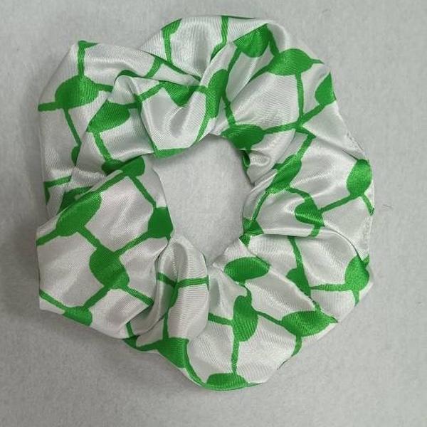 Green keffieyeh scrunchie