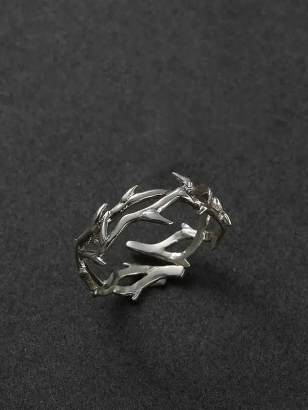 Exaggerated Irregular Thorn Design Cuff Ring for Proposal, Adjustable Opening Rings Jewelry, Fashion Jewelry Accessories for Men & Women, Gifts for Girlfriends and Boyfriends, Ideas Gifts