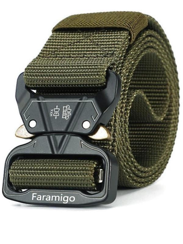 Solid Color Nylon Tape Belt for Men and Women, Quick Release Buckle Belt, Military Tactical Belt, 2024 Matching Outfit for Back To School, Fall Outfits, Earthtone Fall Freshness