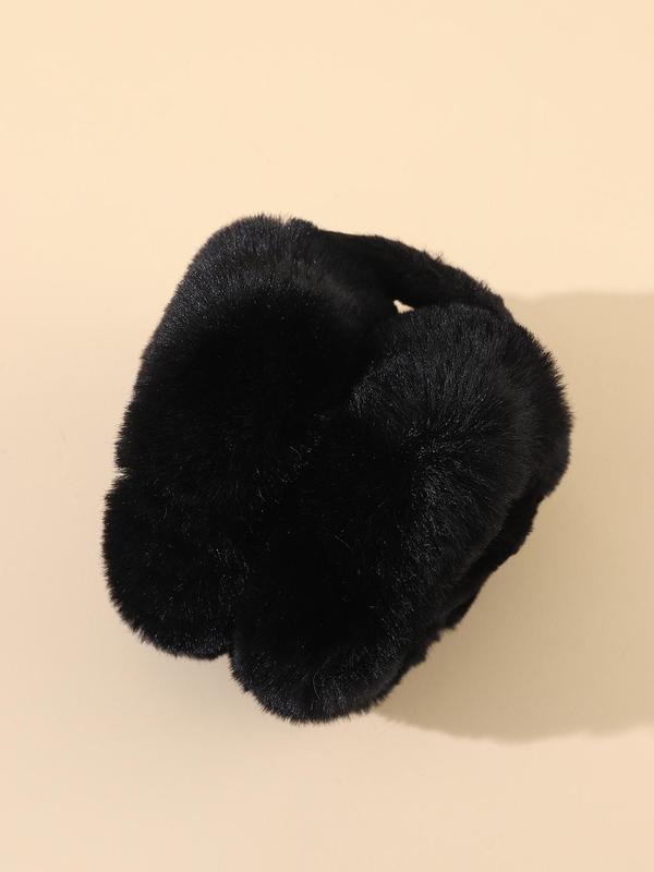 Cute Solid Color Fluffy Plush Winter Earmuffs,  Outdoor Sports Cycling Ear Cover, Daily Clothing Decoration