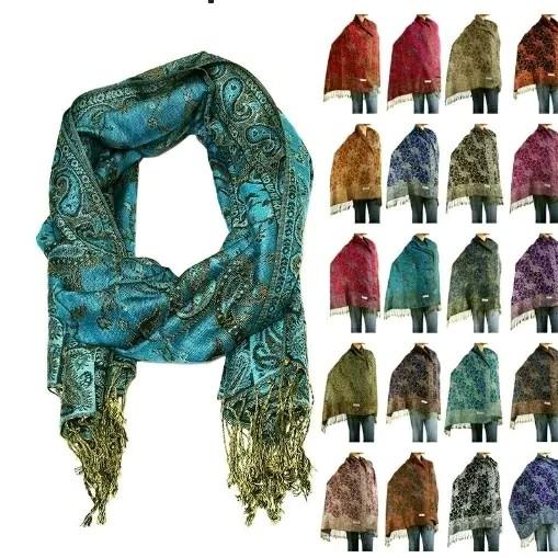 PASHMINA DOUBLE SIDED SCARF. WOMEN'S NECK SCARF BOTH  SIDES WEARABLE.SIZE 70x180CM MATERIAL-55% VISCOS+45% ACRYLIC SOFT COMFORTABLE & FASHION long scarf