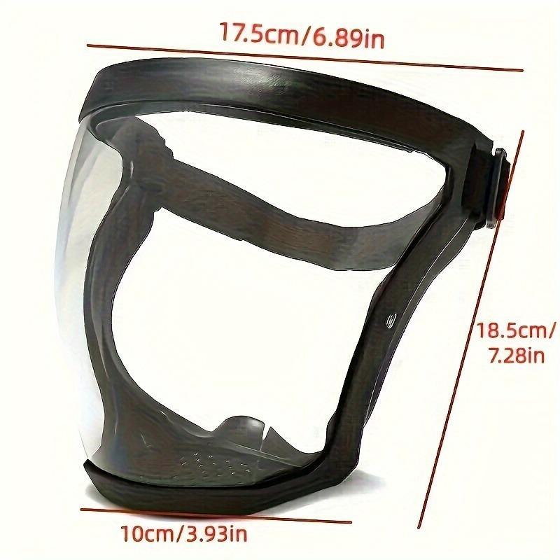 Full Face Mask, 1 Count Clear Durable Plastic Face Mask, Outdoor Sports Face Cover for Kitchen, Face Shield for Outdoor Sports