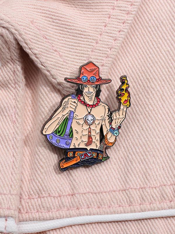 Cartoon Anime Character Brooch, Cute Colorblock Enamel Pin for Backpacks, Jeans, Scarves, Hats Decoration, Fashion Accessories for Men & Women