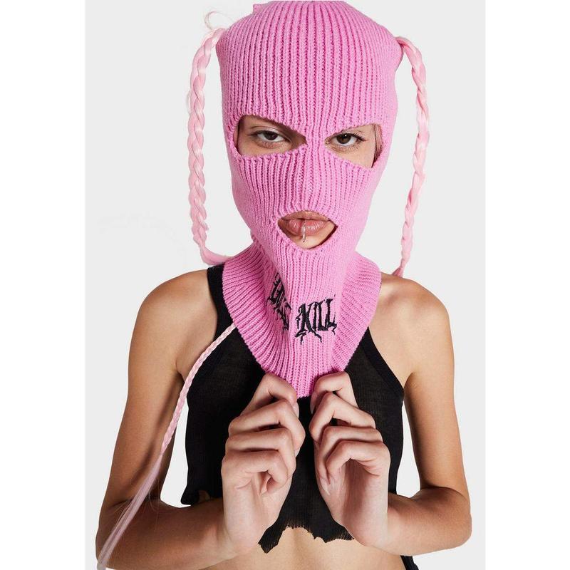 Pink DK Logo Ski Mask