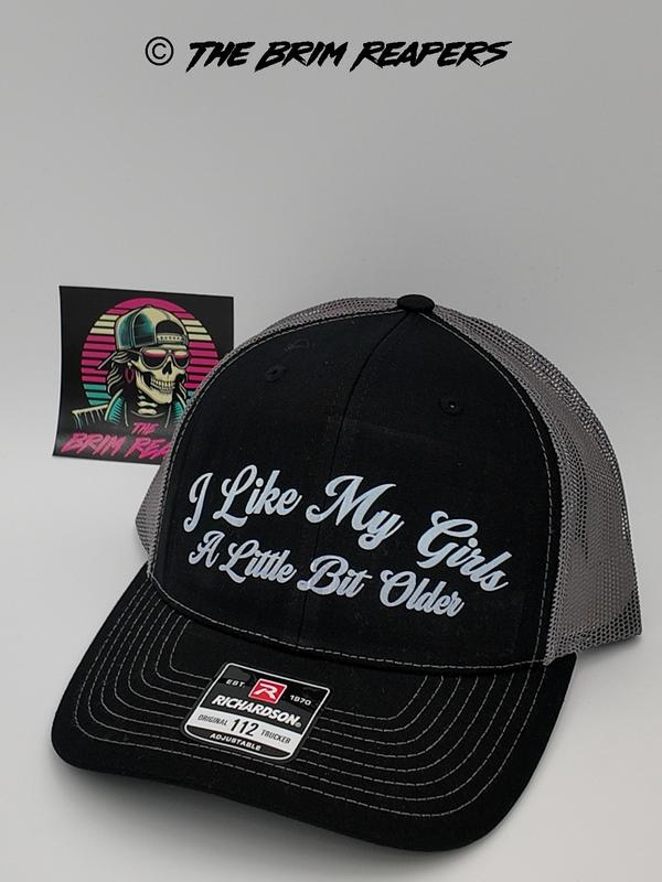 I Like My Girls MEN A Little Bit Older Hat | Music Funny Men's Accessories