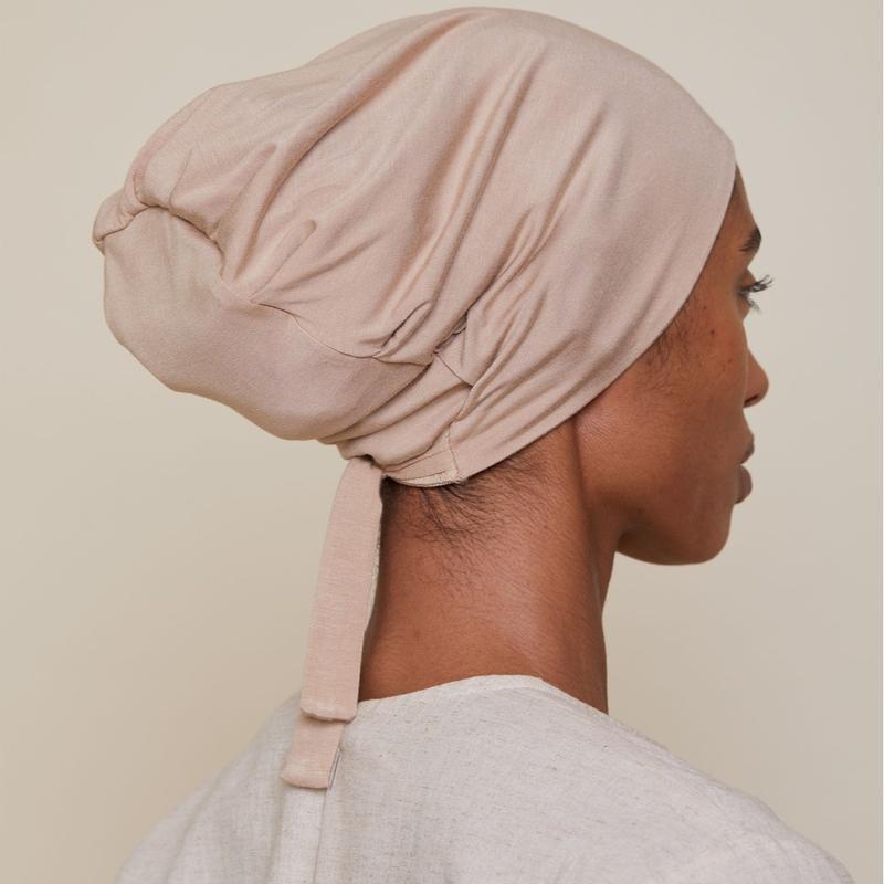 Satin-Lined Tie-Back underscarf (Bamboo)