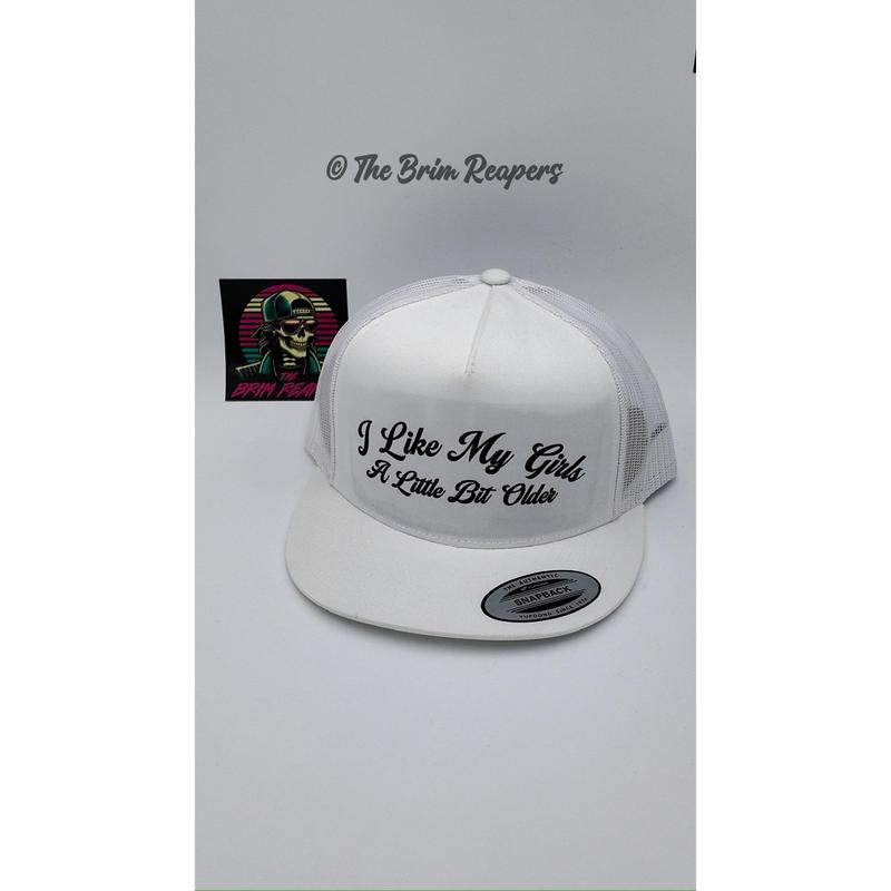 I Like My Girls MEN A Little Bit Older Hat | Music Funny Men's Accessories