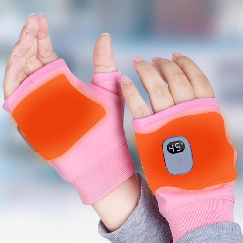 Rechargeable Heated Gloves - USB - Powered Electric Fingerless Gloves as Hand Warmers for Winter Laptop Use, Ideal for Both Men and Women