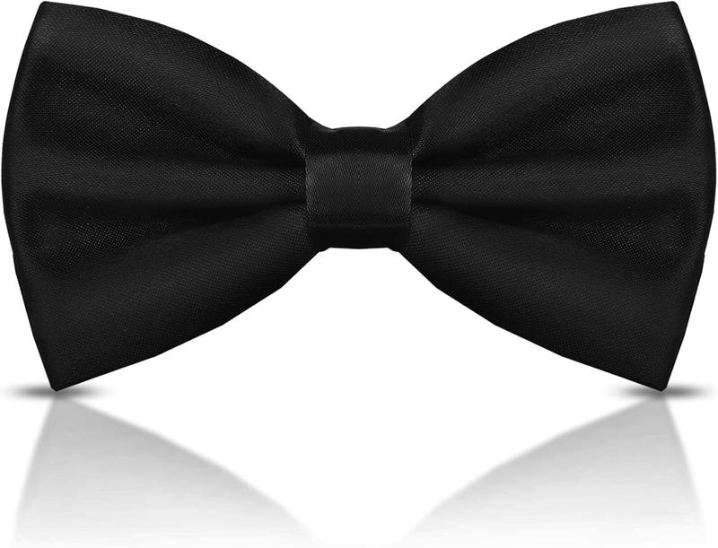 Men's Bow Ties Solid Color Pre-Tied Bow Tie Satin Formal Tuxedo Bowtie Adjustable  Bowtie for Men Wedding Party