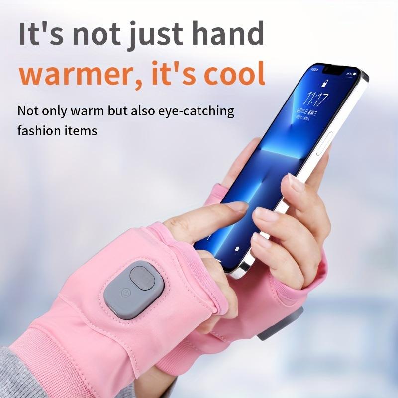 NEW Portable Heating Gloves with DigitalDisplay, 1 Pair Rechargeable HandWarmer, Heated Gloves with ThreeTemperature Modes for Home Use，Christmas Gifts，Halloween Gifts，Holiday Gifts，Couple gloves